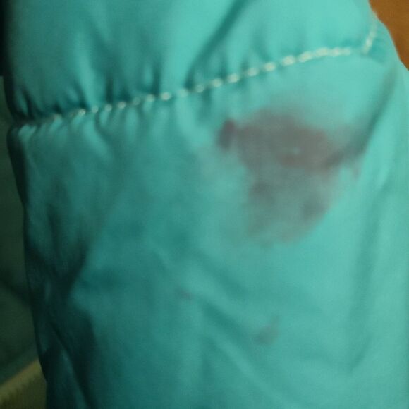 The North Face reversible puffer coat(all turquoise has dark stain bottom discol - Picture 10 of 10